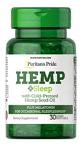 Комплекс для поліпшення якості сну Puritan's Pride Hemp + Sleep 30 таб. (тривалий придатності до 8.22)