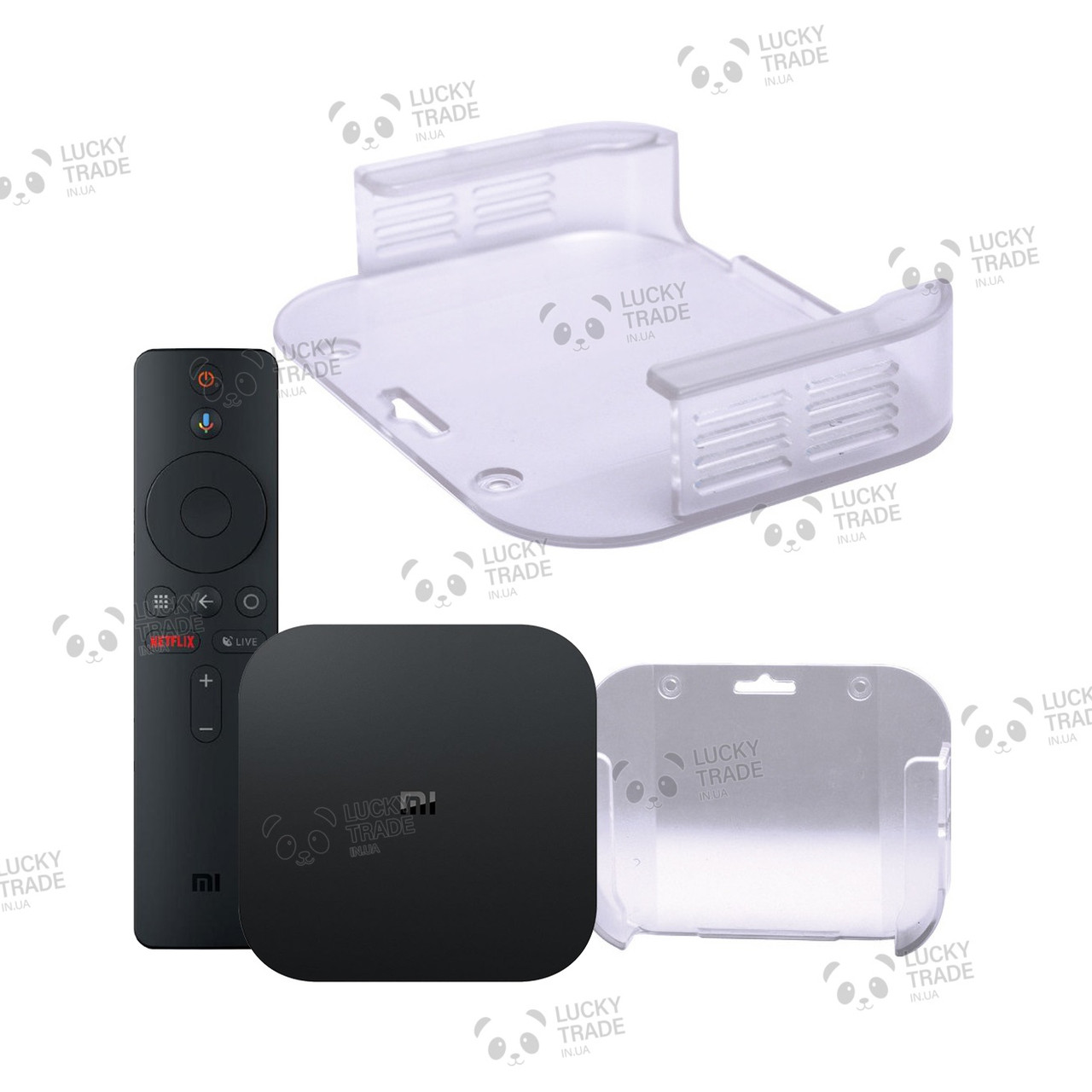 Кріплення для TV-Приставки Xiaomi Mi Box S / 4 / 4C на стіну або телевізор Прозорий