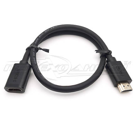 Кабель подовжувач HDMI High Speed v2.0, 0.5 м, фото 1
