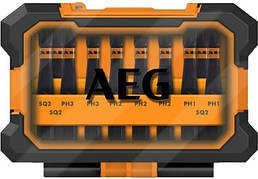 Набір отверточних ударних насадок AEG 50 мм HEX - 1/4" 10 шт + футляр
