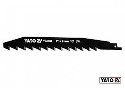 Полотно по керамічній і силікатній цеглі для шабельної пили YATO 215 x 2 мм 2 зуби/1"