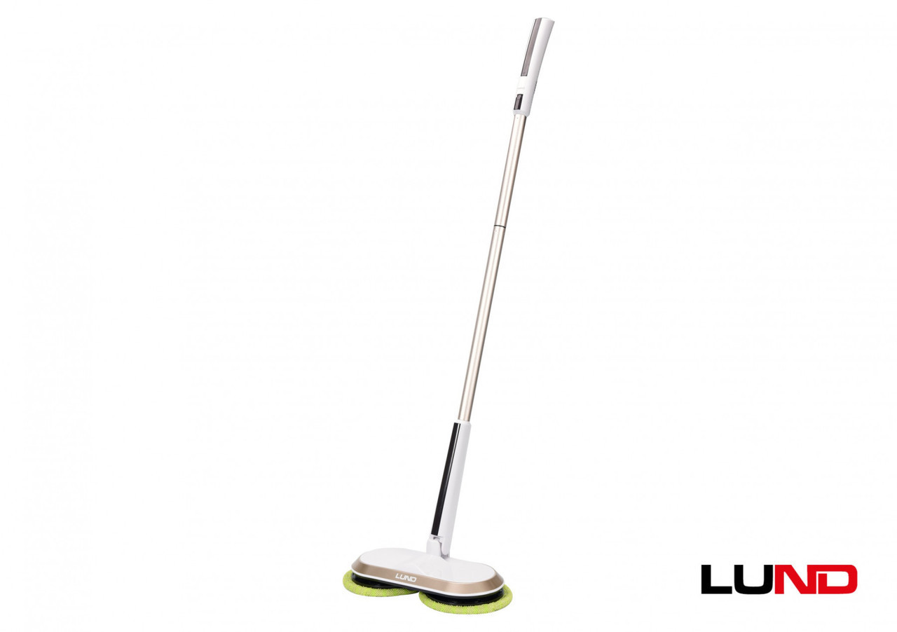 Швабра акумуляторна LUND Li-Ion 7.4 В 2 А·год 2 обертові диски 28 х 14 х 104 см + спорядження