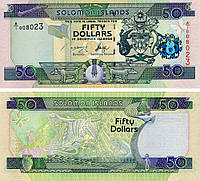 Соломоновы острова 50 долларов 2005 UNC Рептилии, Ящерицы (P29)