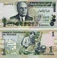 Тунис 1 динар 1973 UNC (P70)