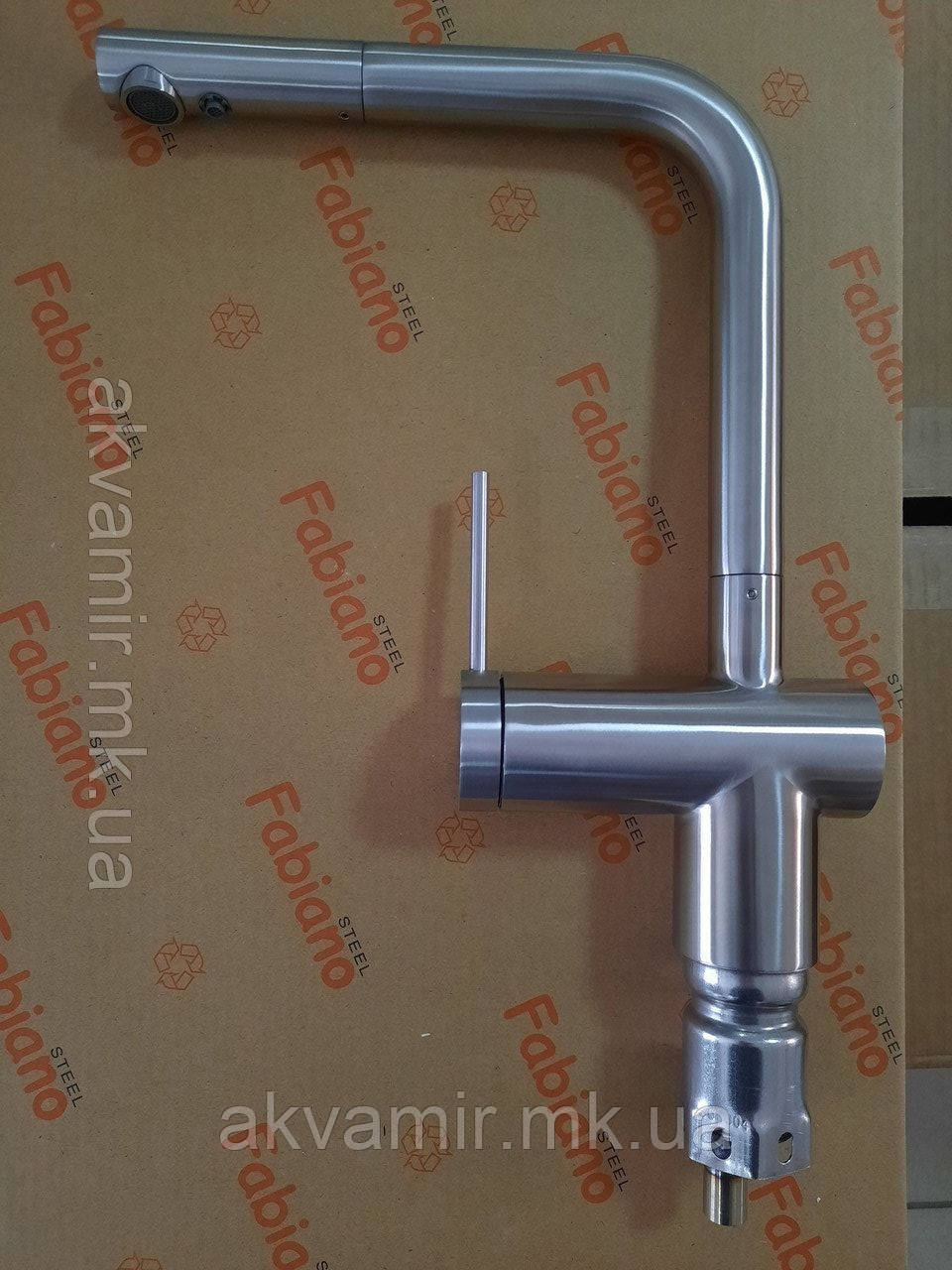 Змішувач Fabiano FKM 31.12 SS INOX Нержавіюча сталь з підключенням до фільтру