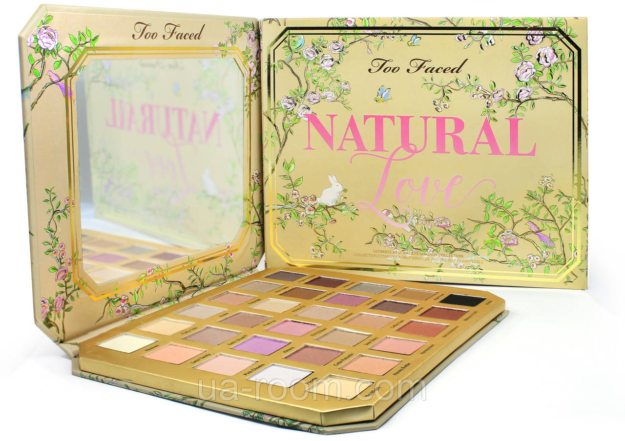 Палетка теней Too Faced Natural Love Ultimate Eyeshadow Palette T30 - фото 1 - id-p723142439