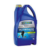 Ravenol Outboardoel 4T 10W-40 4л (1153204-004) Напівсинтетична моторна олива для 4-тактних човнів