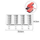 Форма силіконова для морозива "Плитка Шоколада" на паличці, на 4 комірки, ескімо, фруктовий сік, фото 4