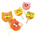 Форма силіконова для морозива "Котенки" на паличці, на 4 комірки, фото 3