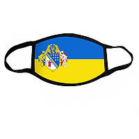 Маска защитная на лицо лого Украина герб Днепропетровской области 12*17 см (ms346 _2)