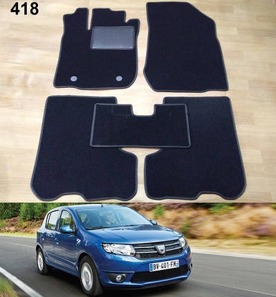 Ворсові килимки на Dacia Sandero 2 '12-20, фото 1