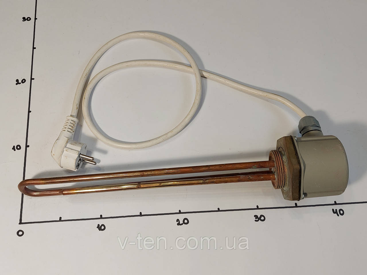 ТЕН для бойлера 1500W з різьбою 1,5" (з кабелем для підключення) Thermowatt (Італія)