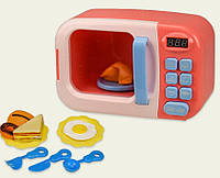 Микроволновка детская игрушка (свет-звук,вращается тарелка,продукты)