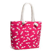 Женская яркая пляжная вместительная текстильная сумка Case 08s05m5011-1 красная