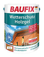 Гелева водорозчинна лазурь для дерева BAUFIX Wetterschutz Holzgel (5 л) Палісандр