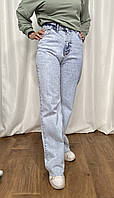 Жіночі джинси широкі труби світлі