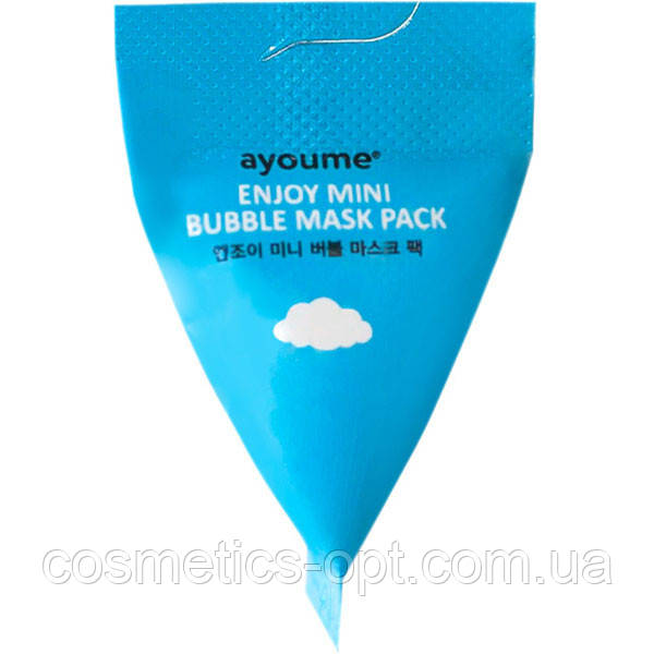 Очисна бульбашкова маска з галактомісиком і лактобактеріями AYOUME ENJOY MINI BUBBLE MASK PACK, 3 г