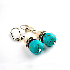 Говіт. Сережки з натурального каменю