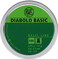 Пули RWS Basic 4.5мм, 0.45г, 500шт