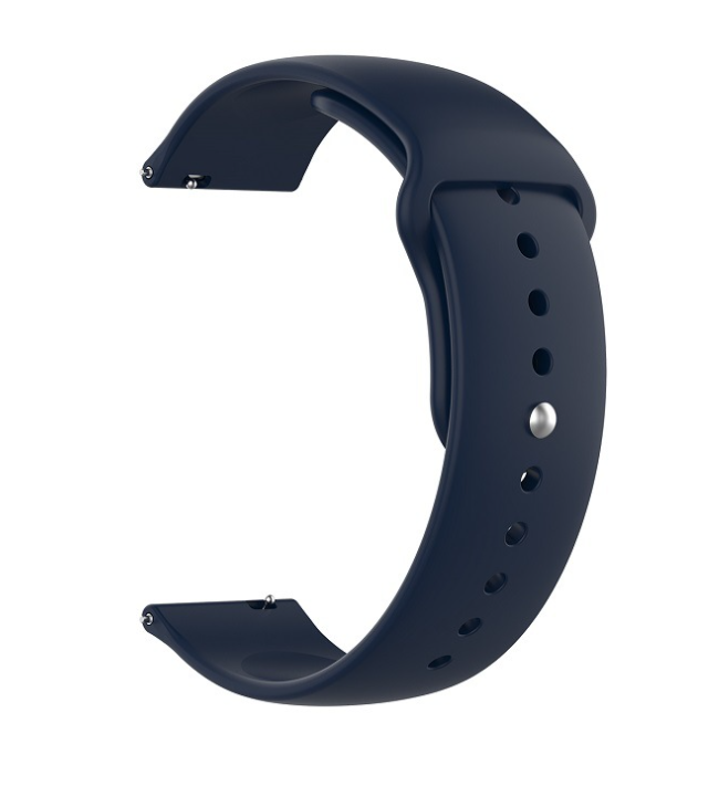 Ремінець DK 20mm Silicone Sport Band для Смарт-Годинників Huawei, Samsung, Xiaomi (011908) (dark blue)