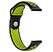 Ремінець CDK для Samsung Watch (R810 / R815) 42mm | 20mm Silicone Sport Band Nike (011906) (black / green), фото 2