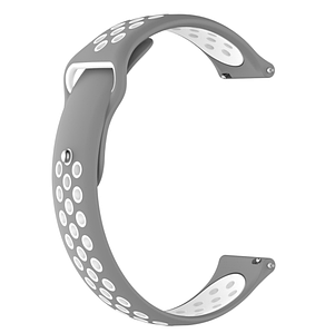 Ремінець CDK для Samsung Gear S2 Classic (R730 / R732) | 20mm Silicone Sport Band Nike (011906) (grey / white)