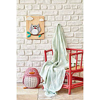 Детское покрывало пике Karaca Home - Baby star yesil зеленый 80*120