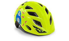 Велошолом Met Elfo салатовий для дітей 46-53 см з візором та захистом Bimbi Plus