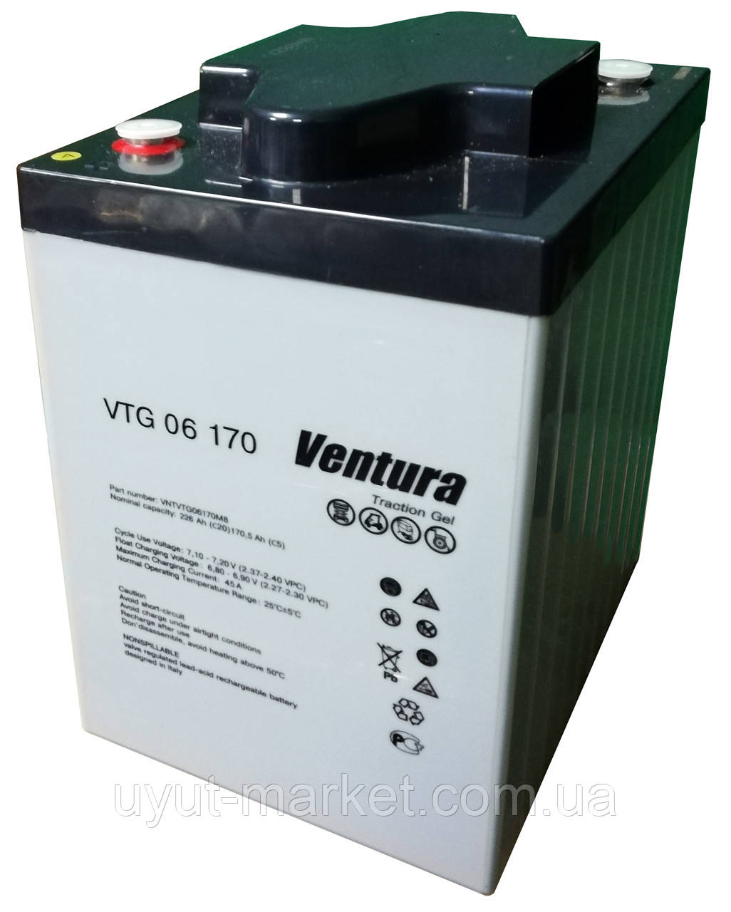 Гелевая аккумуляторная батарея Ventura VTG 06-170 M8 для солнечных панелей - фото 1 - id-p1408752414