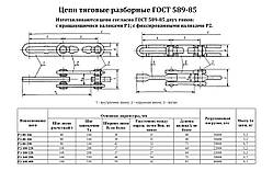 Ланцюг  тяговий разбірний Р2-100-220  ГОСТ 589-85