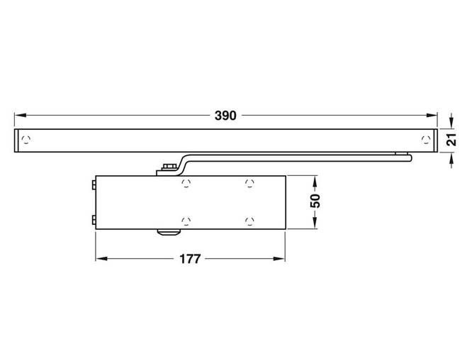Дверной доводчик GEZE TS1500 со скользящей шиной черный, цена 1651 грн ...