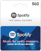 Spotify 60$ Premium Gift Card (6 місяців), US-регіон