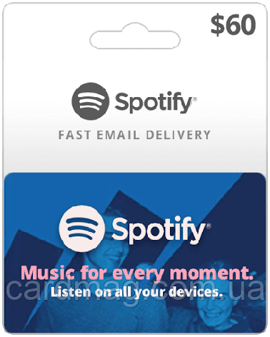 Spotify 60$ Premium Gift Card (6 місяців), US-регіон, фото 1