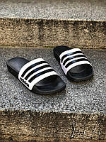 Мужские шлепанцы Adidas Slippers Black White 42