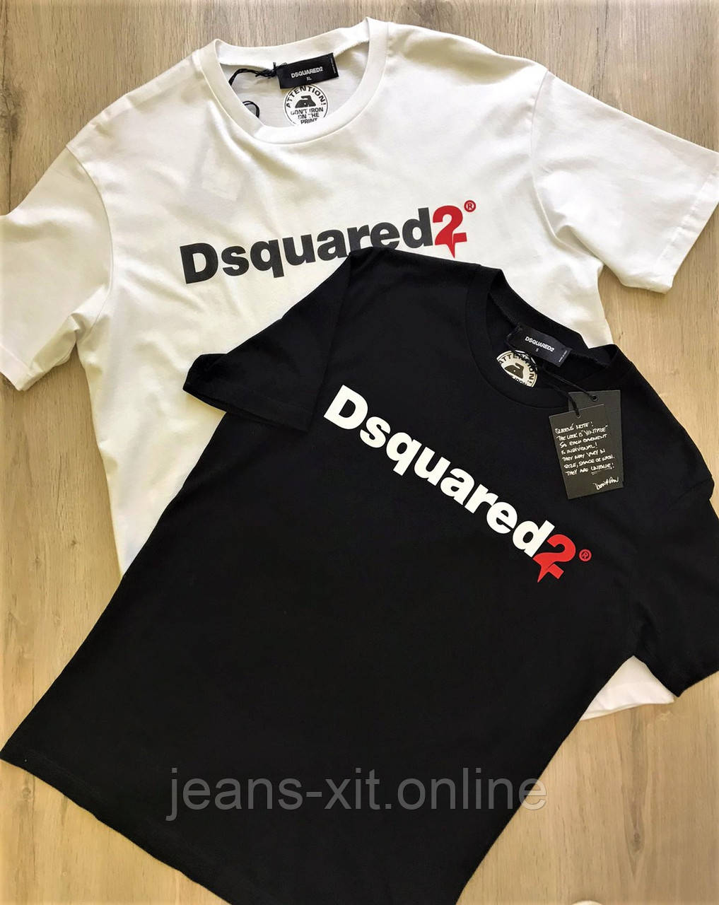 Футболка чоловіча 2XL(р) біла 74-0565 DSQUARED Туреччина Літо-C