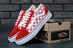 Чоловічі кеди Vans Old Skool Checkerboard х Supreme Red White