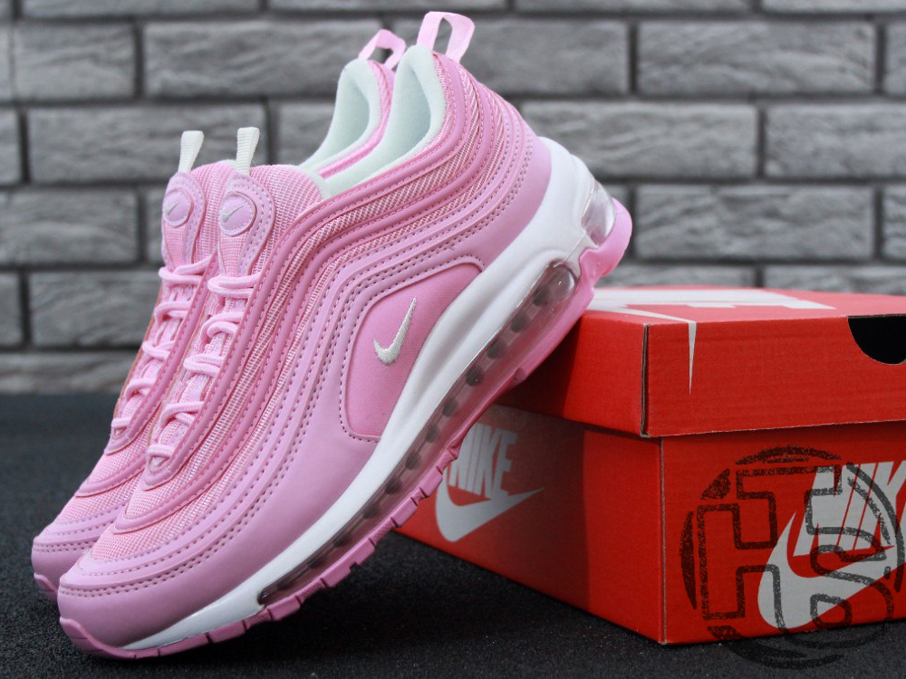 Nike air pink sales and white