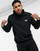 Мужская толстовка с капюшоном, худи Adidas (Адидас) черная