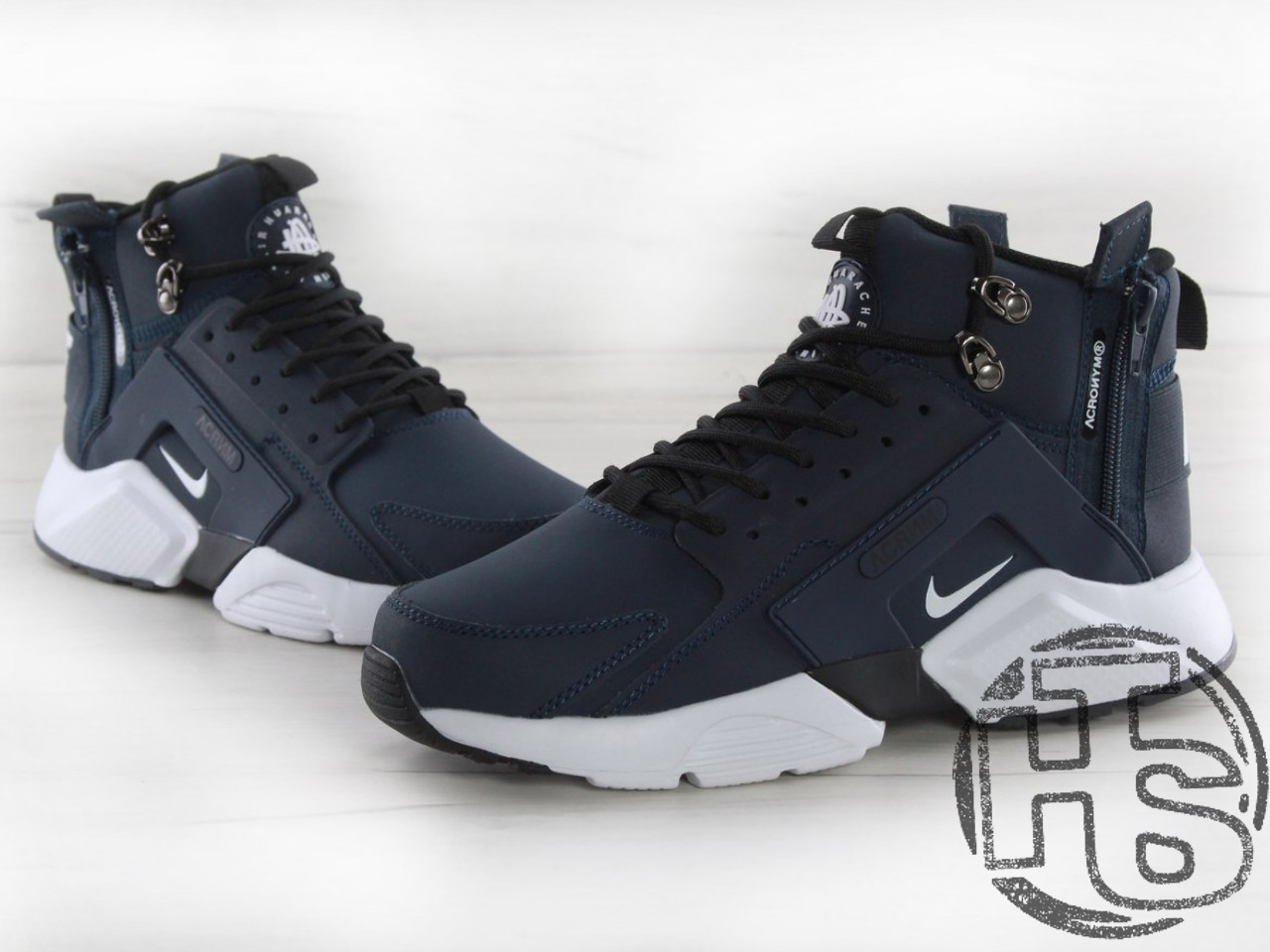 Huarache city top mid lea