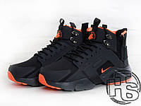 Мужские кроссовки Nike Air Huarache x ACRONYM City MID LEA Black/Orange 856787-107