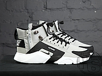 Мужские кроссовки Nike Air Huarache x ACRONYM City MID LEA Grey/Black 856787-100