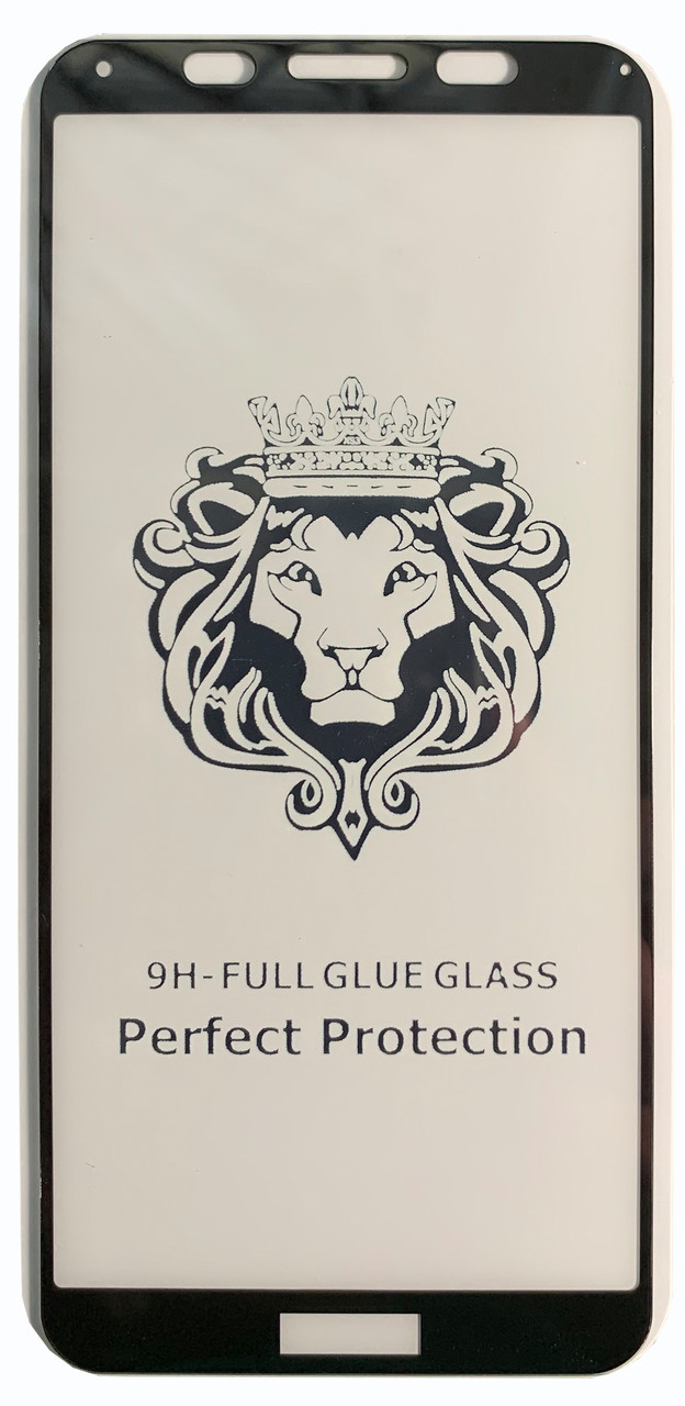 Захисне скло NoName 5D для Huawei Y5 2018 Чорний (тех. упаковка), фото 1