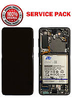 Дисплейний модуль (екран) для Samsung G991 Galaxy S21 Чорний з рамкою Оригінал 100% SERVICE PACK