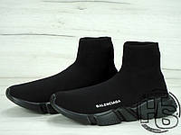 Женские кроссовки Balenciaga Knit High-Top Sneakers Triple Black 504880899