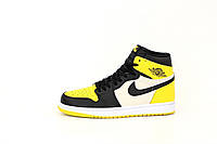 Мужские кроссовки Air Jordan 1 Retro High Yellow Toe (мужские Айр Джордан 1 Ретро Высокие Желтый) AR1020-700