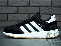 Мужские кроссовки Adidas Iniki Runner Black White Gum BY9727