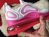 Жіночі кросівки Nike Air Max 720 White Pink Rise Laser Fuchsia AR9293-103, фото 6