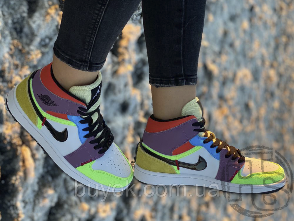 Жіночі кросівки Air Jordan 1 Retro SE Mid Multicolor CW1140-100