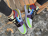 Жіночі кросівки Air Jordan 1 Retro SE Mid Multicolor CW1140-100, фото 3