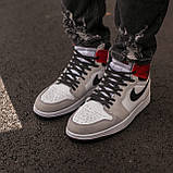 Чоловічі кросівки Air Jordan 1 Retro Smoke High Light Grey 555088-126, фото 5